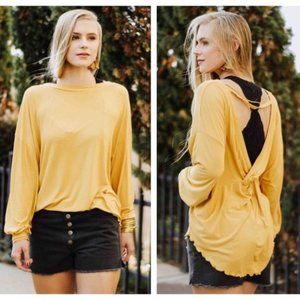 Free People Shimmy Shake Top in Gold M NWT